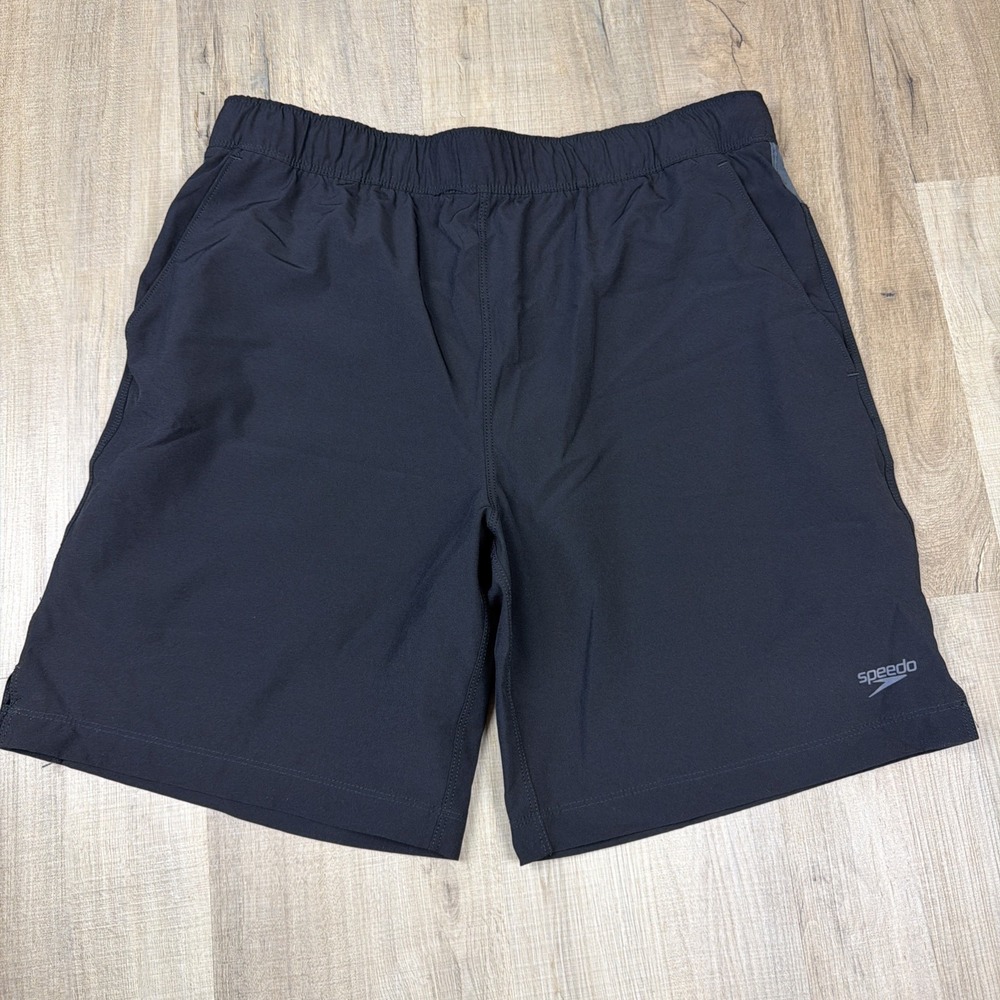 Speedo Tech Volley Swim Shorts‎ Mens Medium Black NWOT Compression Liner